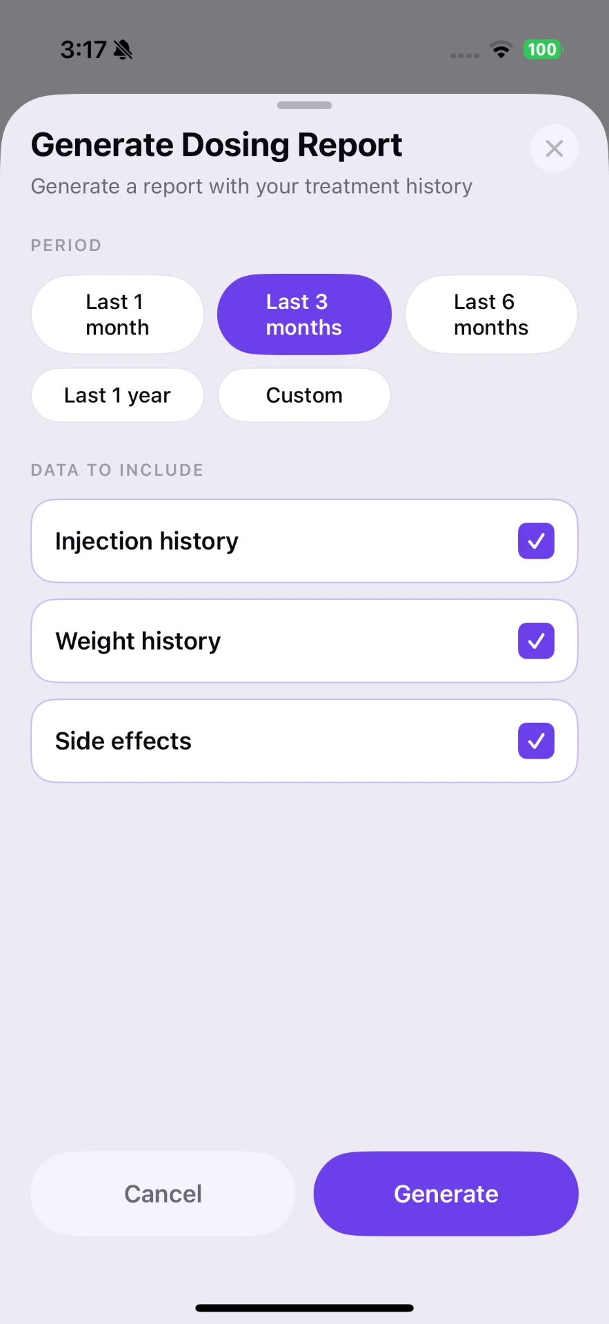 Send your doctor a clean summary.